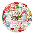 thumbnail image 2 of 50 Uds. Pegatinas navideñas de vinilo para botellas de agua adecuadas para niños, adolescentes, adultos, regalos, portátil, teléfono móvil, álbum de recortes, maleta JAMW Sencillez, 2 of 5
