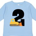 thumbnail image 4 of Inktastic 2nd Birthday Construction Truck Bulldozer Boys Long Sleeve Toddler T-Shirt, 4 of 5