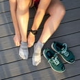 thumbnail image 4 of Injinji Unisex Run Lightweight Mini‑Crew Toe Socks, Gray, Medium, 4 of 4