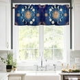 thumbnail image 5 of Sun Moon Valances for Windows Starry Sky Rod Pocket Curtain Valance Window Treatment Short Curtains for Kitchen Living Room, 42"x18", 5 of 5