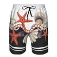 thumbnail image 4 of Naloa Starfishes Shells Men's Beach Shorts, Surfing shorts, Swim trunks, Quick Dry Swim Trunks for Surfing Beach Fun - Small, 4 of 9