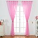 thumbnail image 2 of Cortina Deco de tul con estampado de estrellas de ventana Sheer Purdah para sala de estar (rosa) Ehuebsd Libre de BPA, 2 of 9