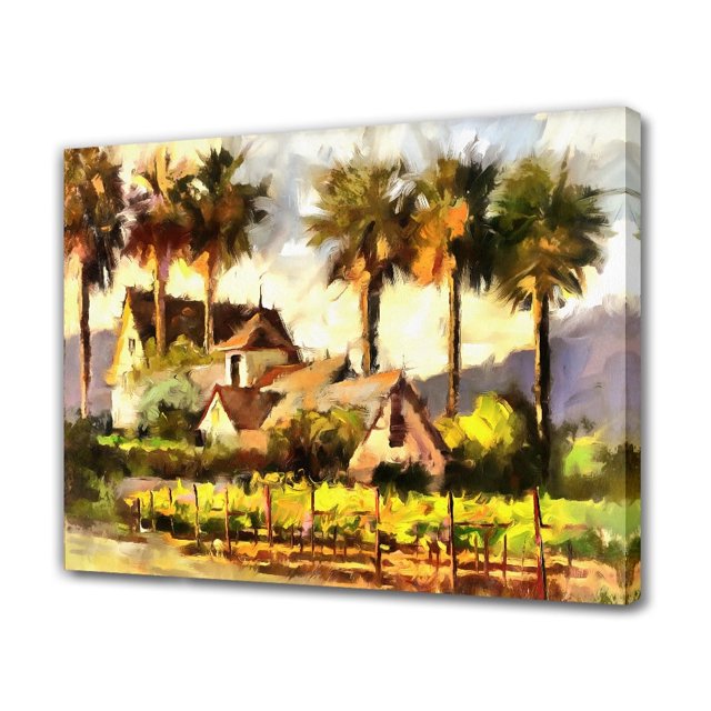 Póster de lienzo con decoración de casa de cocotero, decoración de dormitorio, paisaje deportivo, decoración de oficina, regalo, estilo marco, 12 x 18 pulgadas (30 x 45 cm)