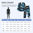 thumbnail image 4 of Hirioo Playful Whales Underwater Scene for Men's Pajama Sets 2 Piece Pjs Men's Long-Sleeved Pajama Set Button Down Sleepwear,S-XXL-Large, 4 of 7