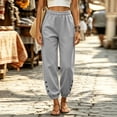thumbnail image 5 of Hurxie Women's High Waisted Sweatpants Workout Active Joggers Pants Baggy Lounge Bottoms Gray,2XL, 5 of 6