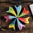 thumbnail image 4 of Ocarina 12 agujeros de cerámica Ocarina Alto C Instrumento musical de estilo estrellado con cordón de música Bolsa protectora de partituras para amantes y aprendices de música Tomshoo Ocarina, 4 of 6