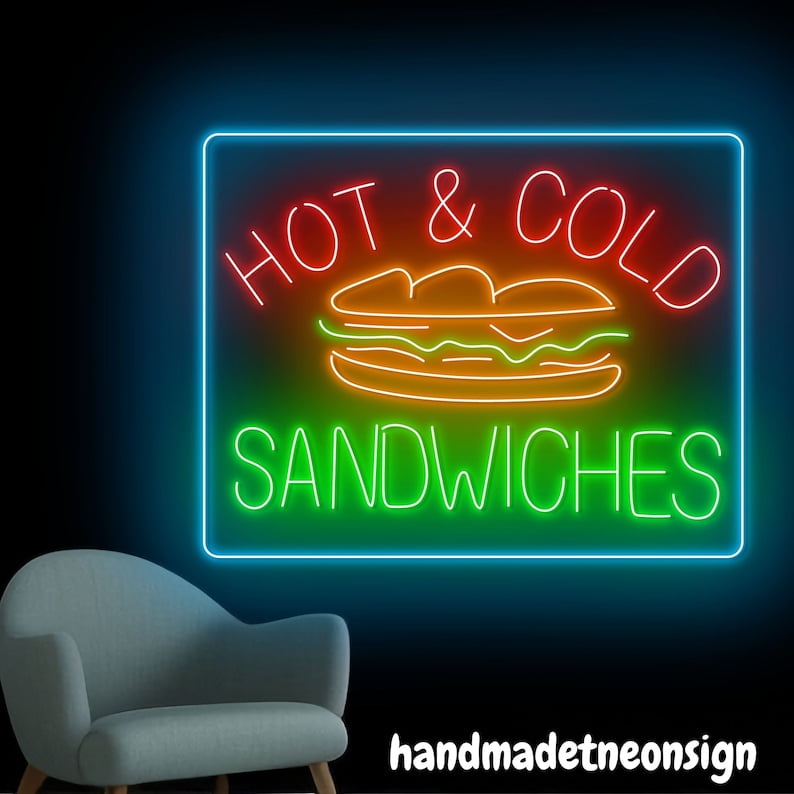 19AW】 NEON SIGN Sandwich Brouson Handmadetneonsign Hot & Cold