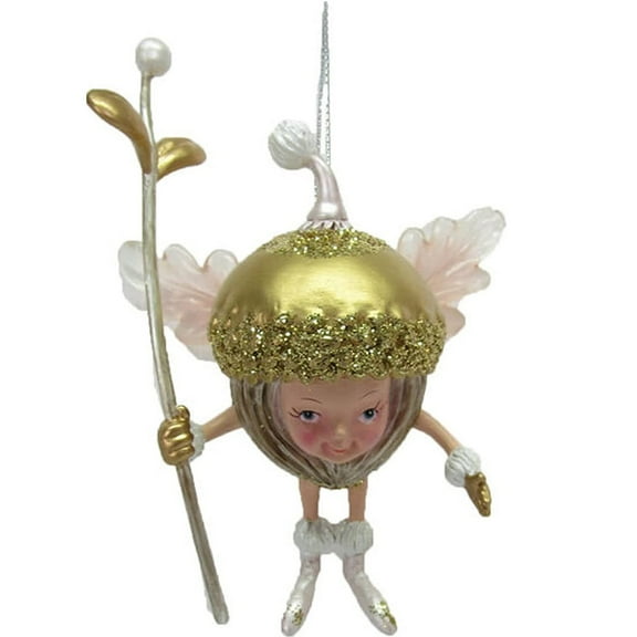 December Diamonds 79-81495 Resin Fairy Acorn Ornament 4.25 Inches