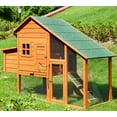 thumbnail image 1 of TBWYF 67in Pet Cage Bunny Rabbit Hutch Wooden Pet House with Playpen Area Chicken Coop with Ramp Poultry Cage for Small Animals, 1 of 7