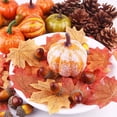 thumbnail image 3 of Decoraciones artificiales de otoño: calabazas, calabazas, hojas de arce, piñas y bellotas. Decoración para fiestas de Halloween, Acción de Gracias y otoño., 3 of 8