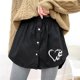 thumbnail image 3 of Gibobby faldas para mujer elegante falda inferior, falda de extensión de camisa de barrido con botones, extensión de camisa, parte superior inferior(Negro, XXXL), 3 of 5