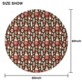 thumbnail image 6 of Brown Christmas Dessert Pattern Round Tablecloth 60"x60",Wrinkle Wipeable Table Cloth for Kitchen Dining Room Picnic Patio Party, 6 of 6