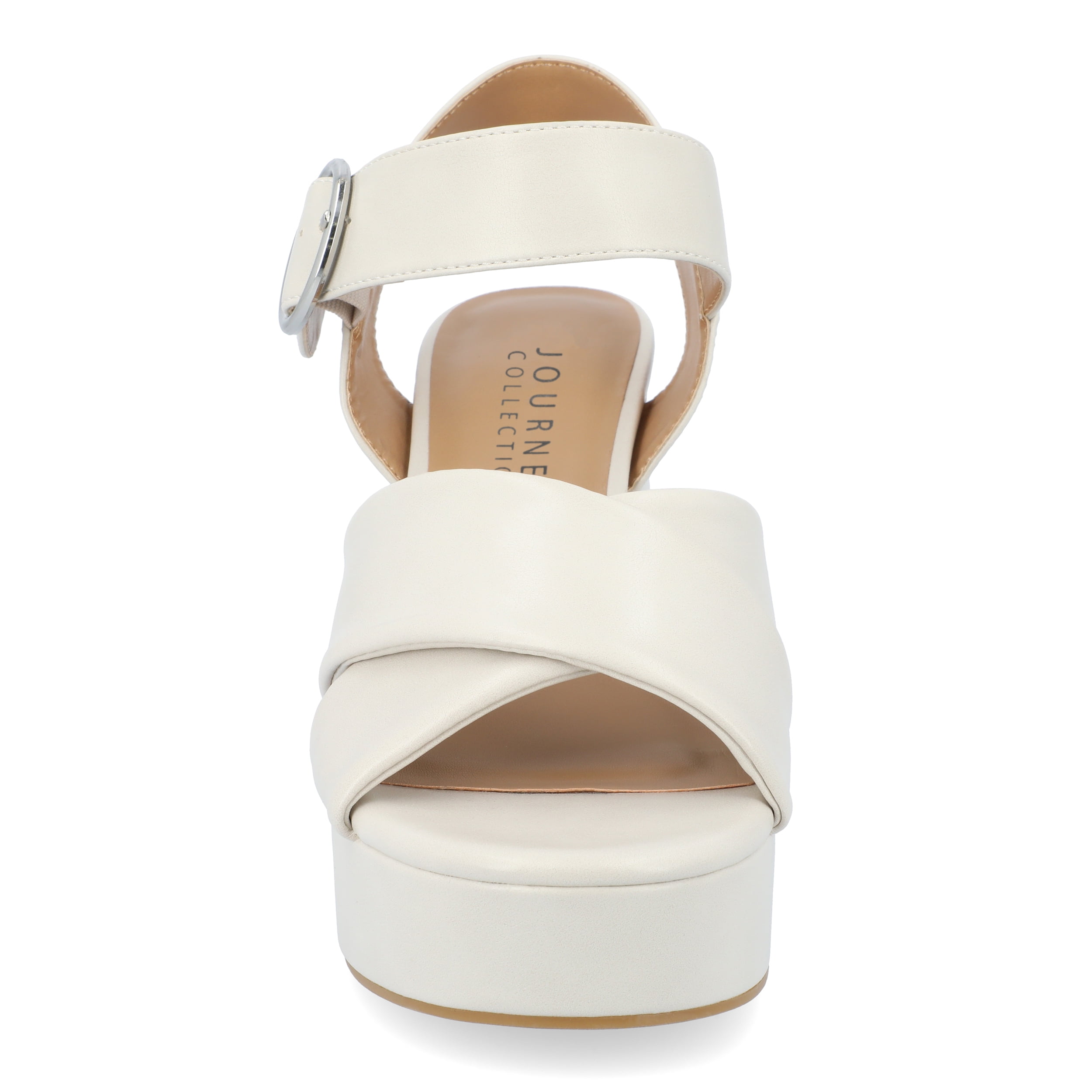 Journee Womens Akeely Mid Heel Platform Dress Sandals