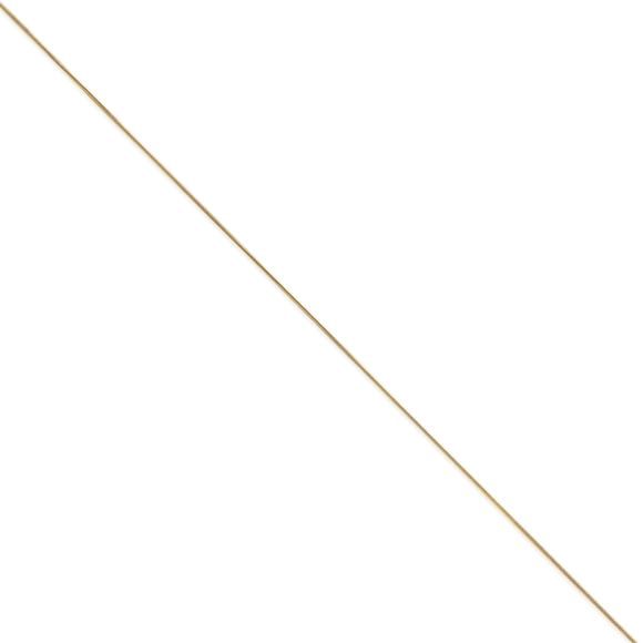 Bracelet de Cheville en Or Jaune 14k 10 Pouces.8mm Rond Cubetto Omega Serpent