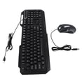 thumbnail image 1 of Combo De Teclado Y Ratón Con Cable, Juego De Teclado Y Ratón Con Cable USB De Respuesta Rápida De 1200DPI, Luz RGB Ergonómica, Control Preciso Para PC, 1 of 7