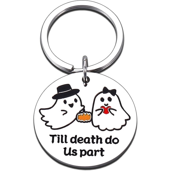 Boo Basket Stuffers for Husband Wife Her Him, Halloween Basket Stuffers for Adults, Fall Ghost Keychain, Cute Halloween Decorations for Women Men, Spooky Gifts for Women