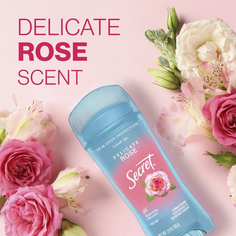 Secret Clear Gel Antiperspirant and Deodorant for Women Rose Scent