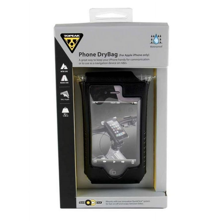 Topeak Bike SmartPhone DryBag Protective cover for cell phone foam thermoplastic polyurethane TPU black with F55 Band Clamp Mount