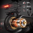 thumbnail image 2 of Scooter eléctrico Plegable Iscooter F2 Gris 500w Motor 32km/h-velocidad 30km-autonomía Max batería 8ah Con Cesta Asiento Scooter eléctrico adultos Peso máximo 120kg Negro, 2 of 7