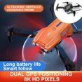 thumbnail image 4 of Inteprter Dron con cámara 5G, cuadricóptero de resolución 4K rodante de 360 ​​grados para principiantes, Control remoto recargable de Accesorios para aéreos Negro 1 cámara, 4 of 6