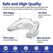J.Health Dental-Grade Night Guard for Teeth Grinding – 4 Moldable Sizes, Custom-Fit Bruxism Mouth Guard for Nighttime Teeth Clenching & Comfort (Includes Storage Case)
