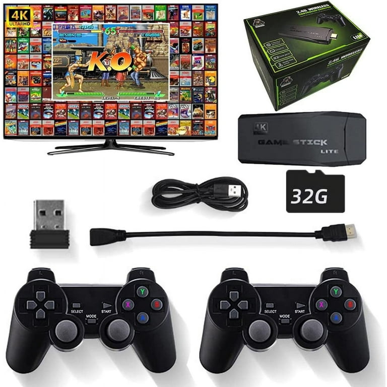 Nostalgia Stick Game, Wireless Retro Stick Game Console, Nostalgiastick  Wireless Retro Game Console, Plug & Play Nostalgia Stick 4K HDMI Output,  Dual 2.4G Wireless Controllers (M8 32g (3550+ Games)) 