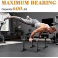thumbnail image 2 of 12" Wooden Parallettes Bars, 600LBS Heavy Duty Dip Bars with Non-Slip Handles, Rock-Free Calisthenics Equipment for Handstands, L-Sits, Gymnastics & Home Gym Strength Training, 2 of 7