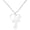 White color, variant on Faith Mustard Seed Heart Necklace | “Faith Can Move Mountains” Infinity Pendant | Matthew 17:20 Christian Inspirational Jewelry (Gold / White / Rose Gold)