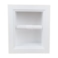thumbnail image 6 of Typhon Recessed Solid Wood Toilet Paper Holder 7 x 8.5, White Enamel, 6 of 6