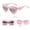 Pink, variant on Eyewear Female Candy Color Goggle Sunglasses Red Party Style