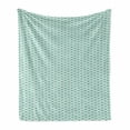 thumbnail image 1 of Caterpillar Soft Flannel Fleece Throw Blanket, Pattern of Larva Type Bugs Repeating Spring Season Animals Wildlife, Cozy Plush for Indoor and Outdoor Use, 60" x 80", Sea Green and White, by Ambesonne, 1 of 6