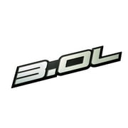 3.0L Liter Embossed SILVER on Black Highly Polished Real Aluminum Auto Emblem Badge Nameplate for Cadillac Chevrolet Equinox Dodge Stealth Ford Fusion Ranger GMC Jeep Cherokee Subaru Toyota Camry