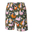 thumbnail image 4 of Fotbe Roosters and Chicks Trajes de Baño Estampados para Hombre, Shorts de Verano de Secado Rápido, Ropa de Playa, Bañadores-XX-Large, 4 of 6