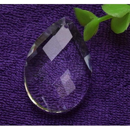 1.5'' Pendants 50Pcs Lot Crystal Faceted Glass Prisms Drop Chandelier Lamp Parts