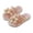 Pink, variant on ZACPNCV Girl's Cute Bowknot Square Open Toe Slide Sandals Summer Leather Slippers Khaki 3.5-4.5 Years