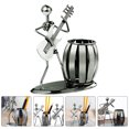 thumbnail image 2 of GOOHOCHY Figura de músico de metal con forma de guitarra, soporte para bolígrafos, decoración creativa de escritorio, 2 of 7