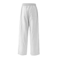 thumbnail image 5 of Girls Summer Wide Leg Pants Elastic Drawstring Waist Loose Trousers Lightweight Casual Lounge Bottoms 5-15Y, 5 of 6