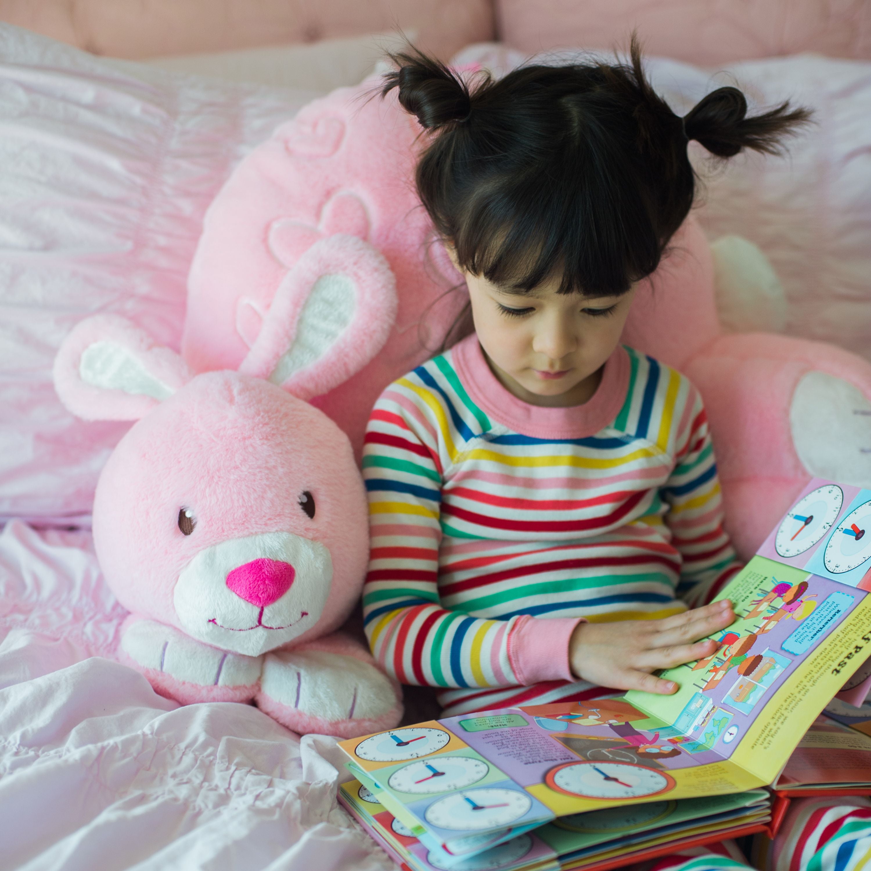 Sweet Seats Pink Bunny Backrest Pillow for Kids, 26" x 14"