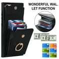 thumbnail image 3 of Wallet Case for Samsung Galaxy S23 Ultra with Card Slots, Ring Holder for Galaxy S23 Ultra Stand Case, Luxury PU Leather RFID Blocking with Wrist Hand Strap Shockproof Protective Cover, Black, 3 of 9