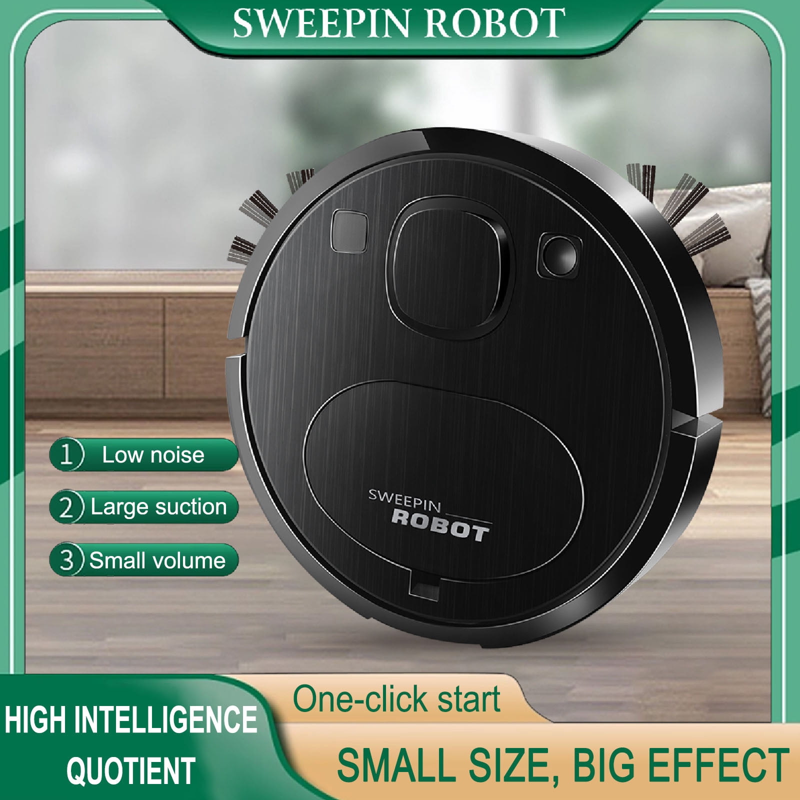 bxhwj Sweeping Robot, USB Charging Automatic Sweeping Robot Vacuum Cleaner Toy Sweeping Robot, Smart Household Cleaning Machine Floor Mopping Robot Home Appliance Practical Gift for Adults Parents