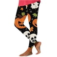 thumbnail image 7 of Elvqul Womens Pants Yoga Leggings Petite Halloween Lightweight Halloween Sport Gym Pants for Juniors, 7 of 7
