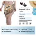 thumbnail image 4 of Wukai Oil Lamp Coffee Beans Women’s Short Sarongs Beach Wrap Bikini Bottom Short Skirt Chiffon Scarf for Swimwear, 4 of 4