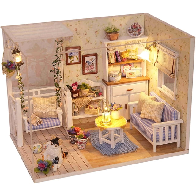 Kit de casa de muñecas en miniatura para casa de muñecas Sutekus Creative Room