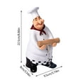 thumbnail image 5 of Paullice Chef Statue Ornament Cute Chef Statue Figurine Ornaments Vintage Home Decor Kitchen Restaurant Resin Crafts for Home Kitchen Bistro Restaurant(#E), 5 of 8