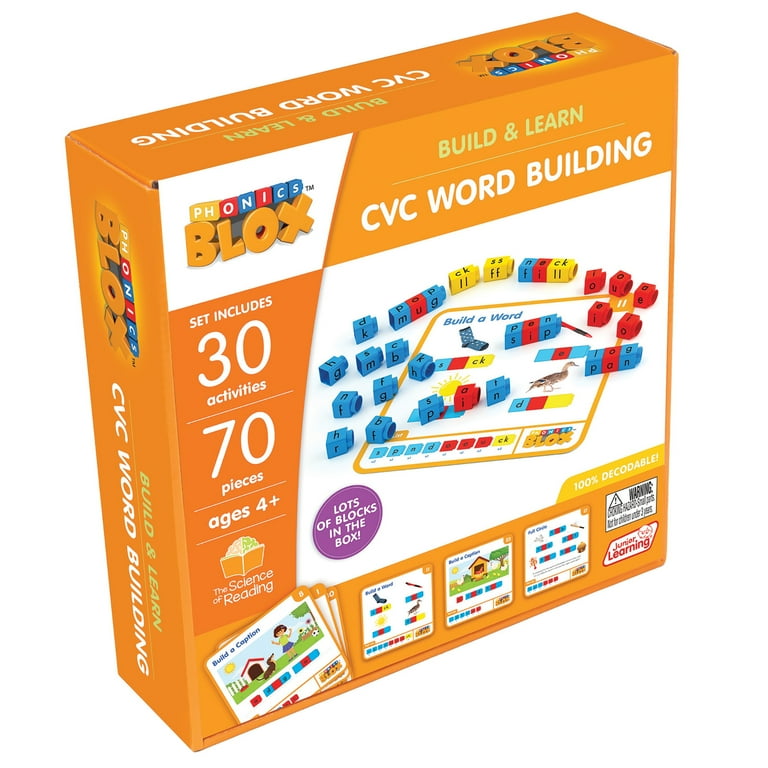 Junior Learning: Rainbow Phonics Blox: CVC Word Building - Phase 2