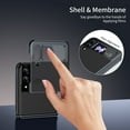 thumbnail image 4 of ELEHOLD Case for Samsung Galaxy Z Flip 4, Shockproof Hard PC Frosted Back Case with Hinge Protection & Built-in Screen Protector,Black, 4 of 9