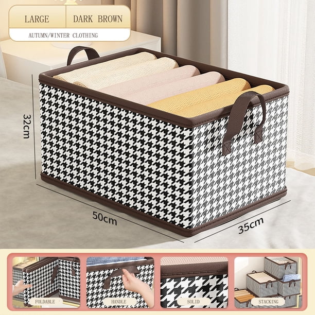 Folding Wardrobe Storage Box Sweater Pants Organizing Box Drawer Style Bedroom Storage Box
