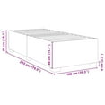 thumbnail image 4 of vidaXL Cadre de Lit Sans Matelas Blanc Simple TG Similicuir, 4 of 5