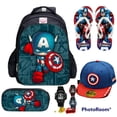 thumbnail image 2 of Paquete completo de bonos capitán américa mochila 5 en 1 Kindergarten escuela primaria bolsa para niños, 2 of 4