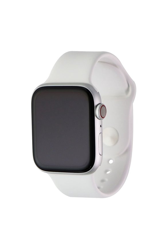 Restored Watch Series 4 44mm Silver Aluminum Case White Sport Band GPS + Cellular MTUU2LL/A (Refurbished)